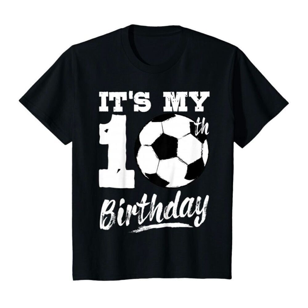 Kids Soccer 10th Birthday T Shirt